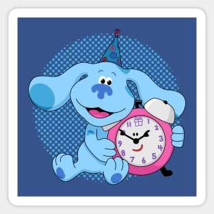 Blue with clock Sticker